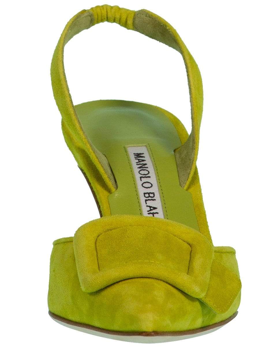 MANOLO BLAHNIK-Maysli Buckle Slingback-