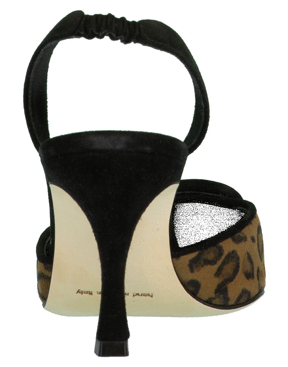 MANOLO BLAHNIK-Maysli Leopard Slingback-