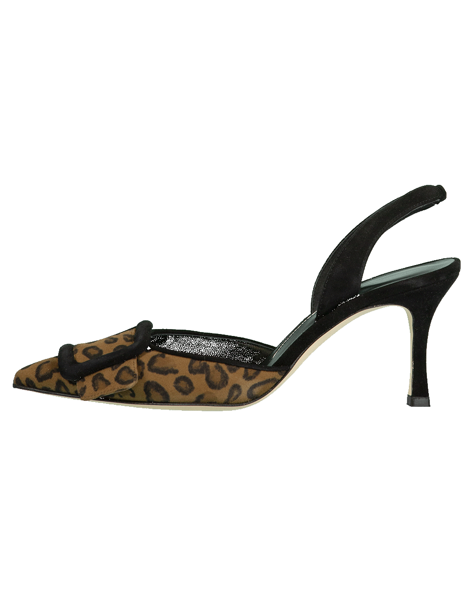 MANOLO BLAHNIK-Maysli Leopard Slingback-