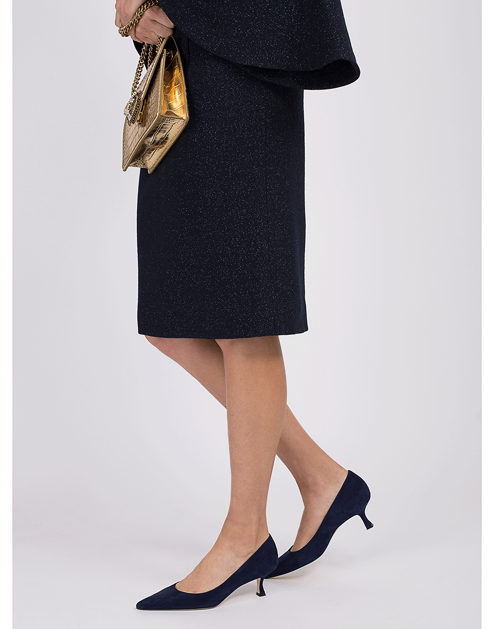 MANOLO BLAHNIK-Srila Suede Pump-