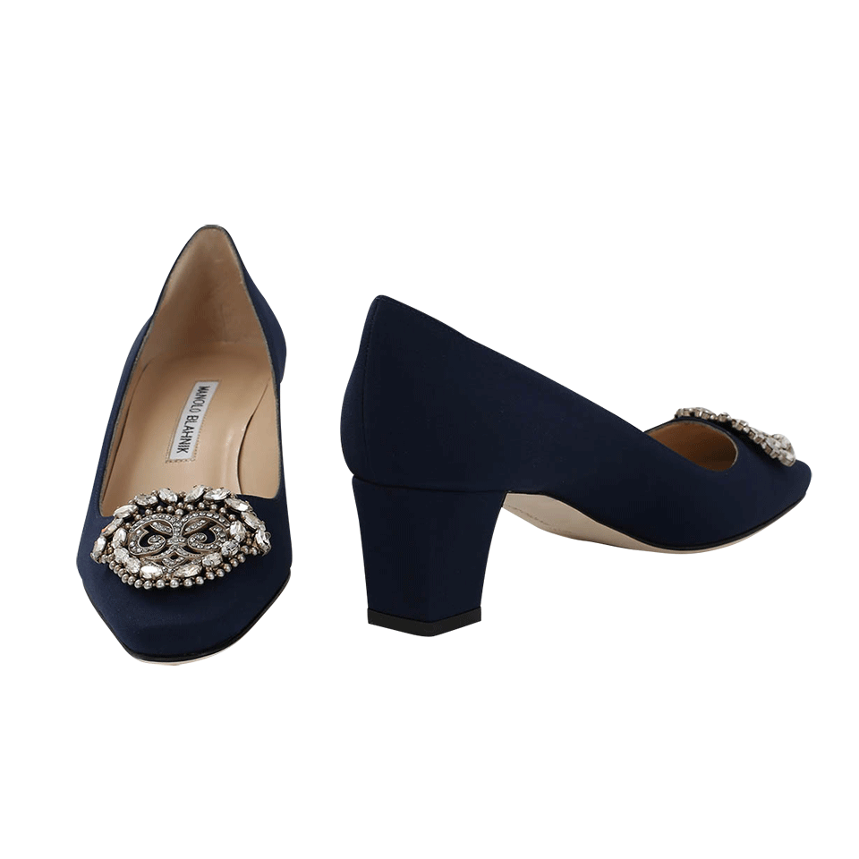 MANOLO BLAHNIK-Okkato Chunky Heel Pump-