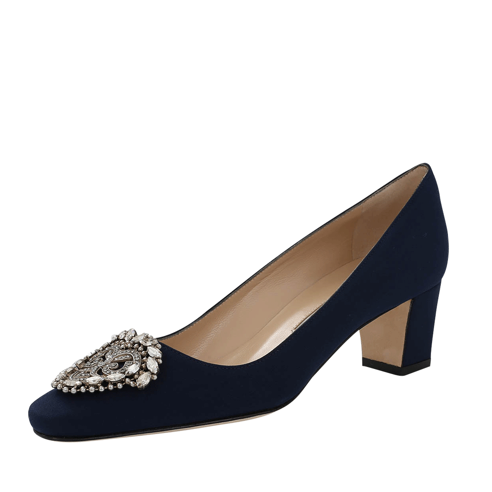 MANOLO BLAHNIK-Okkato Chunky Heel Pump-