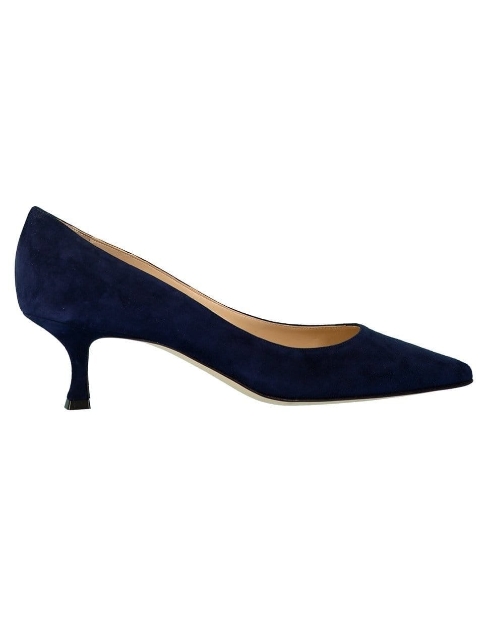 MANOLO BLAHNIK-Navy Srila Suede Pump-