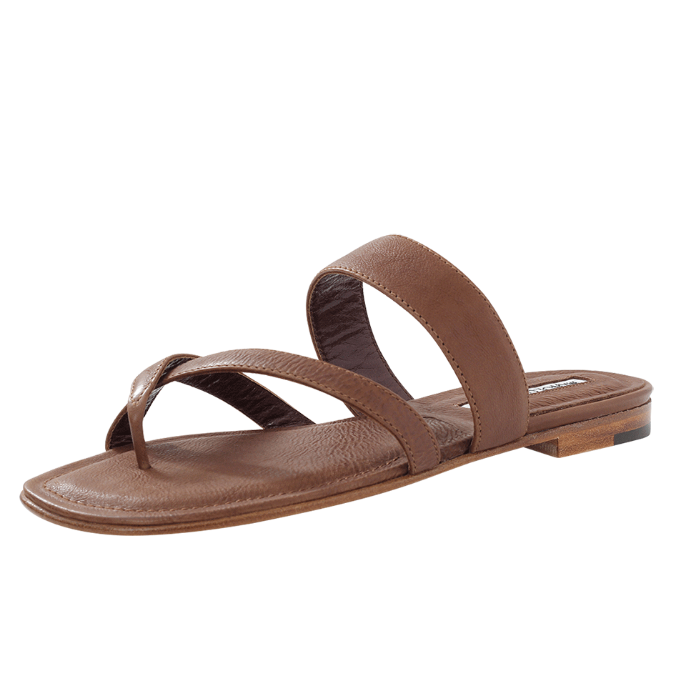 MANOLO BLAHNIK-Susa Cross Toe Sandal-