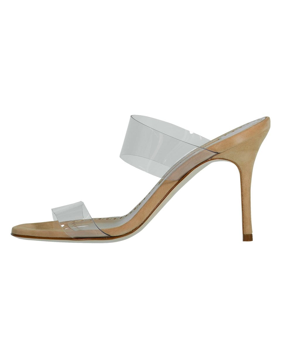 MANOLO BLAHNIK-Scolto PVC Slip-On Sandals-