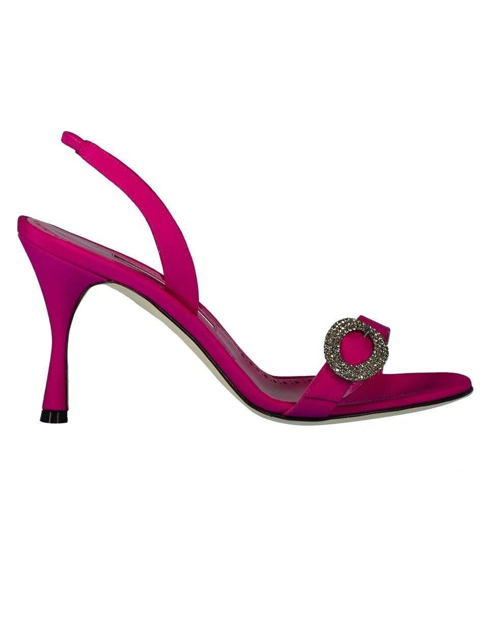 MANOLO BLAHNIK-Crystal Buckle Selunga Sandal-