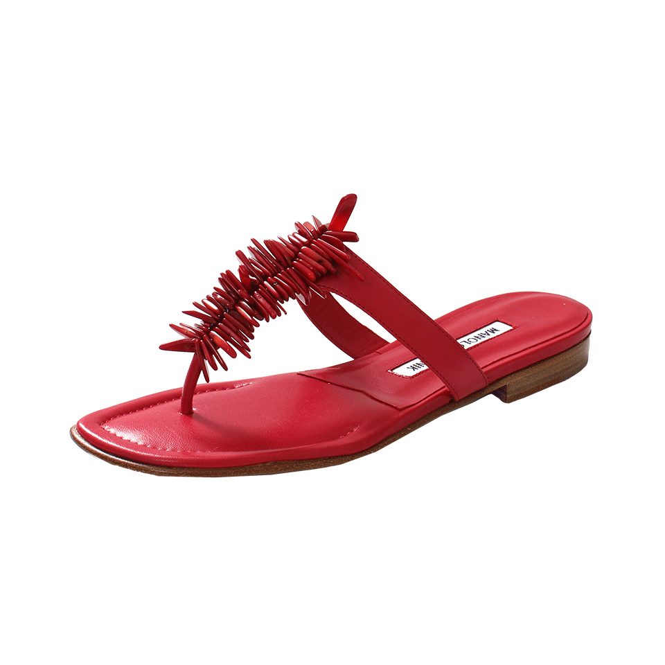 MANOLO BLAHNIK-Coralona Thong Sandal-