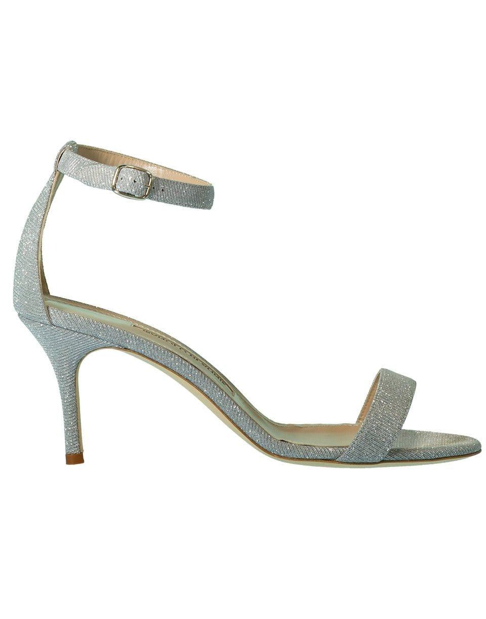 MANOLO BLAHNIK-Silver Chaos Sandal-