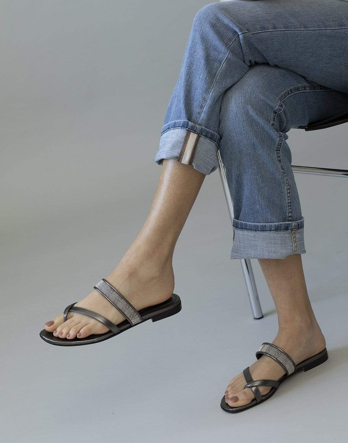 MANOLO BLAHNIK-Solidus Flat Sandal-