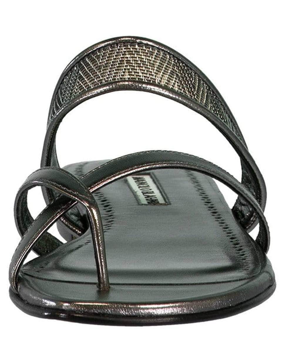 MANOLO BLAHNIK-Solidus Flat Sandal-