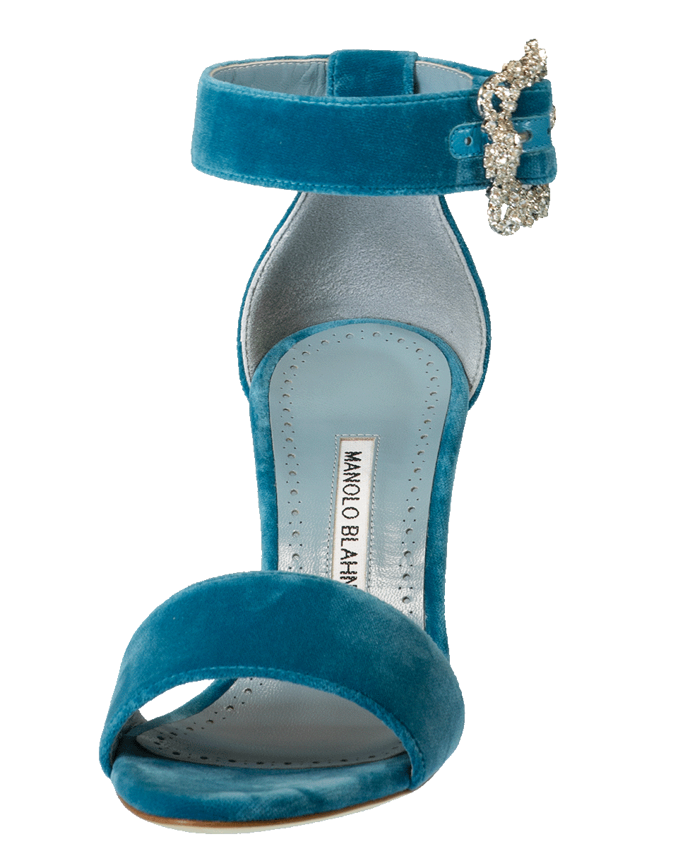 MANOLO BLAHNIK-Velvet Buckle Sandal-