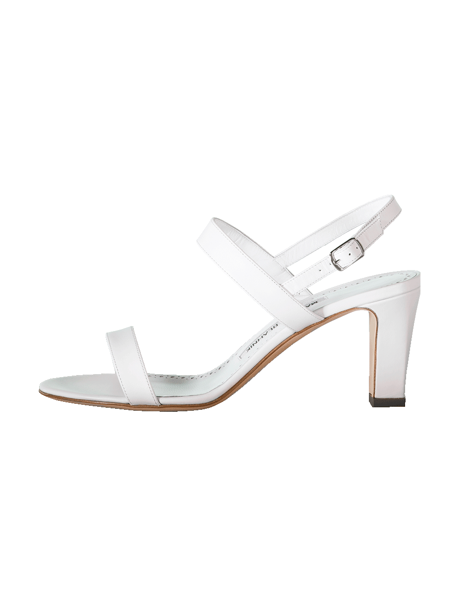 MANOLO BLAHNIK-Double Strap Chunky Heel Sandal-