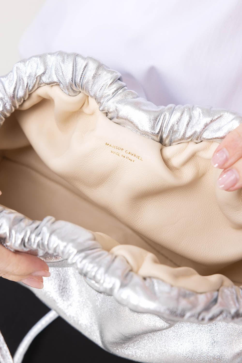 MANSUR GAVRIEL-Mini Cloud Clutch - Silver-SILVER