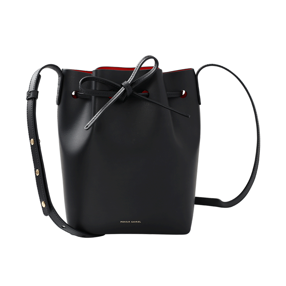MANSUR GAVRIEL-Mini Bucket Bag-BLK/FLAM