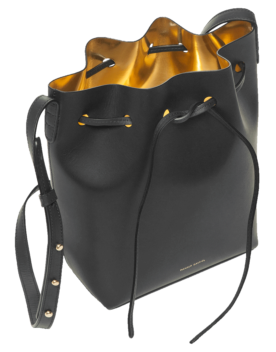 MANSUR GAVRIEL-Mini Bucket Bag-BLK/GLD