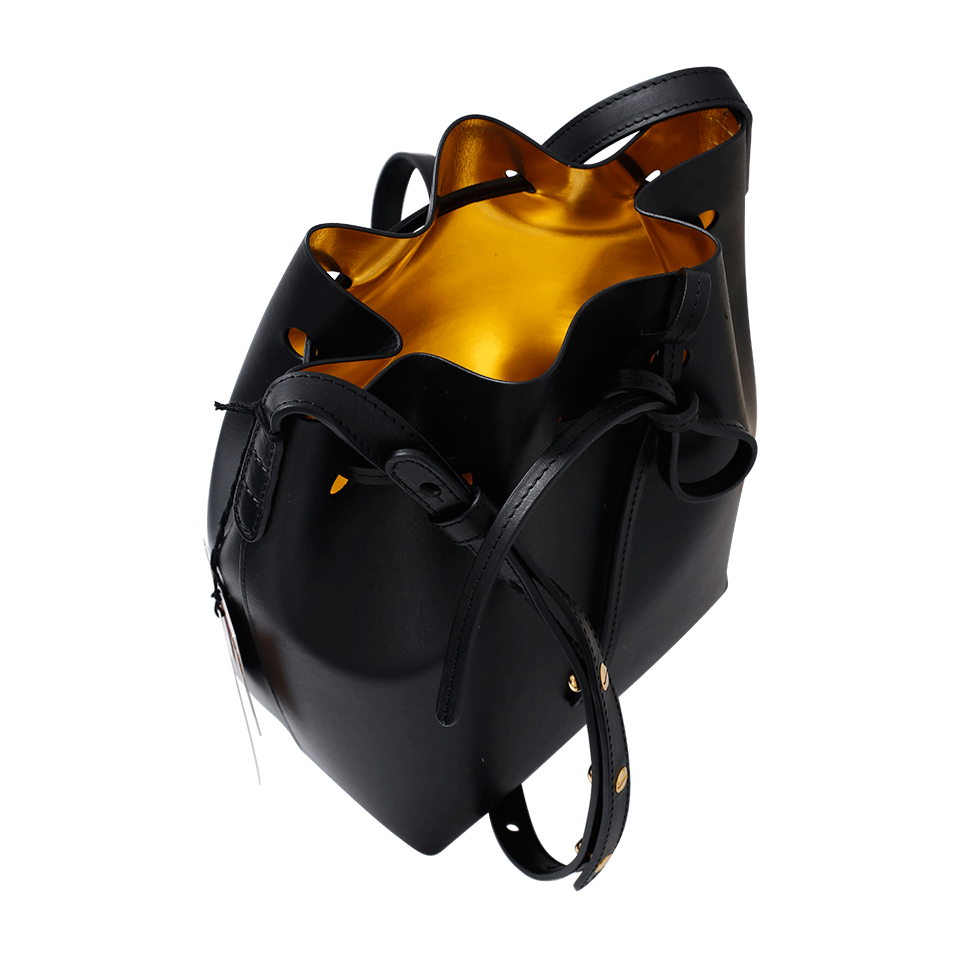 MANSUR GAVRIEL-Mini Bucket Bag-BLK/GLD
