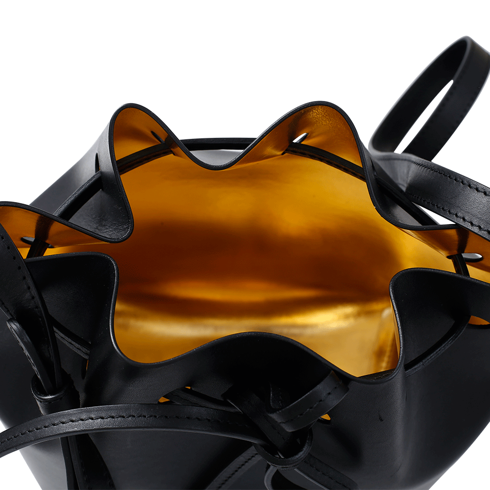 MANSUR GAVRIEL-Mini Bucket Bag-BLK/GLD