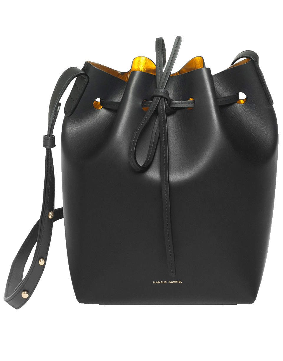MANSUR GAVRIEL-Mini Bucket Bag-BLK/GLD