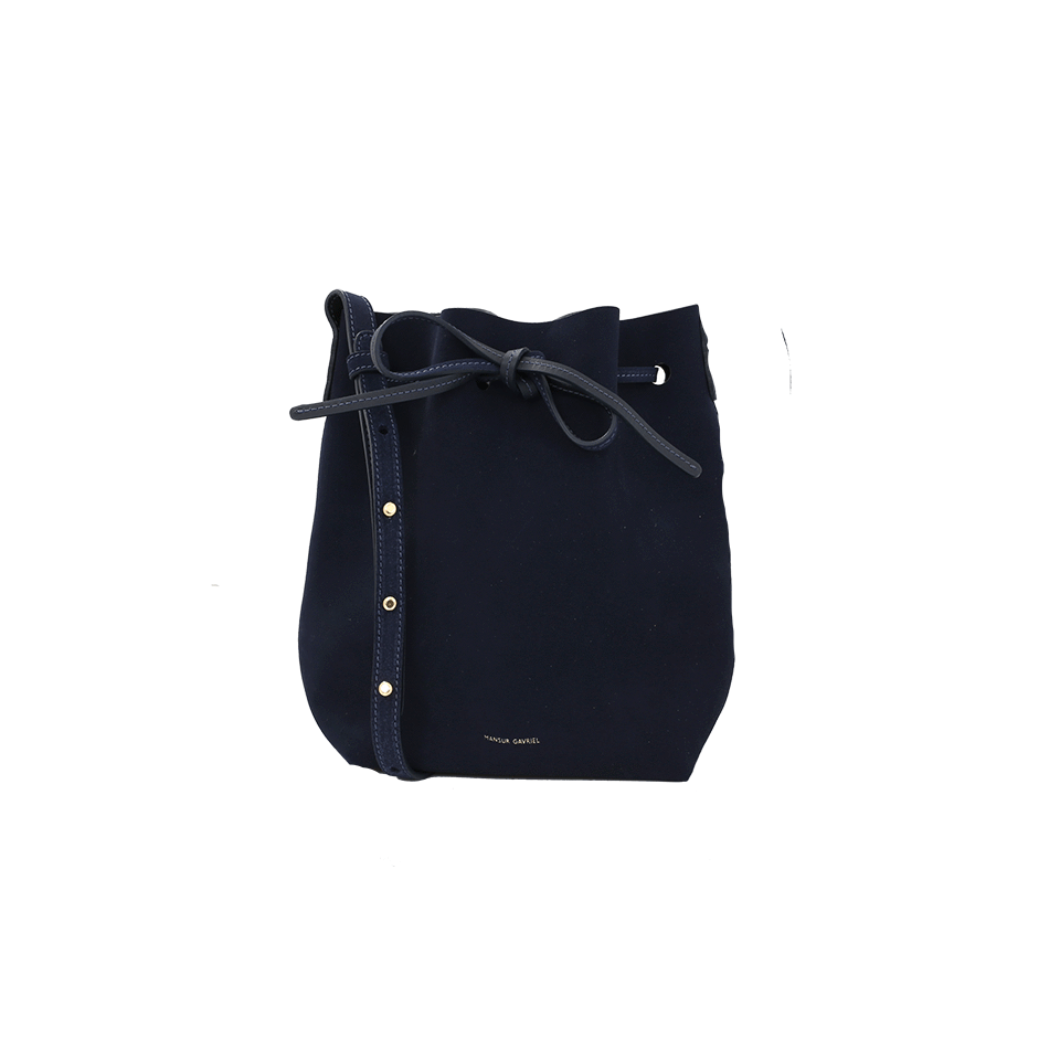 MANSUR GAVRIEL-Suede Mini Bucket Bag-BLUE