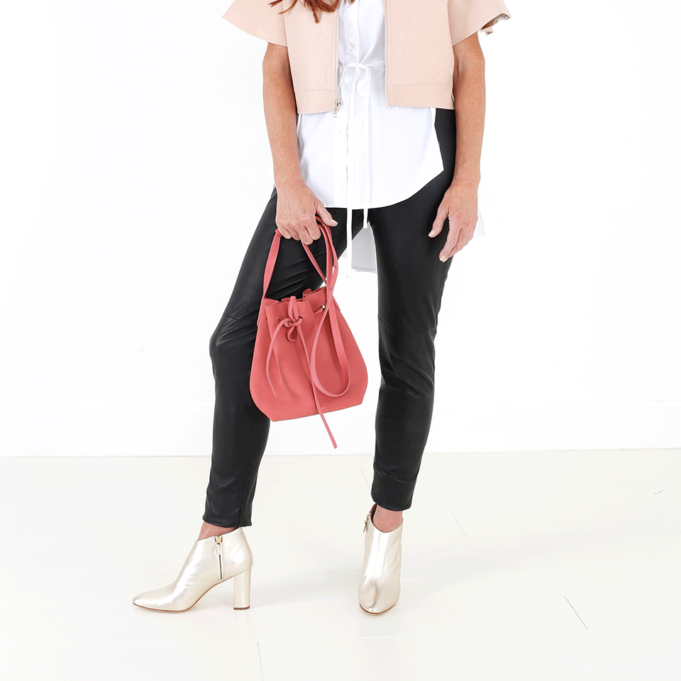 MANSUR GAVRIEL-Suede Mini Bucket Bag-BLUSH