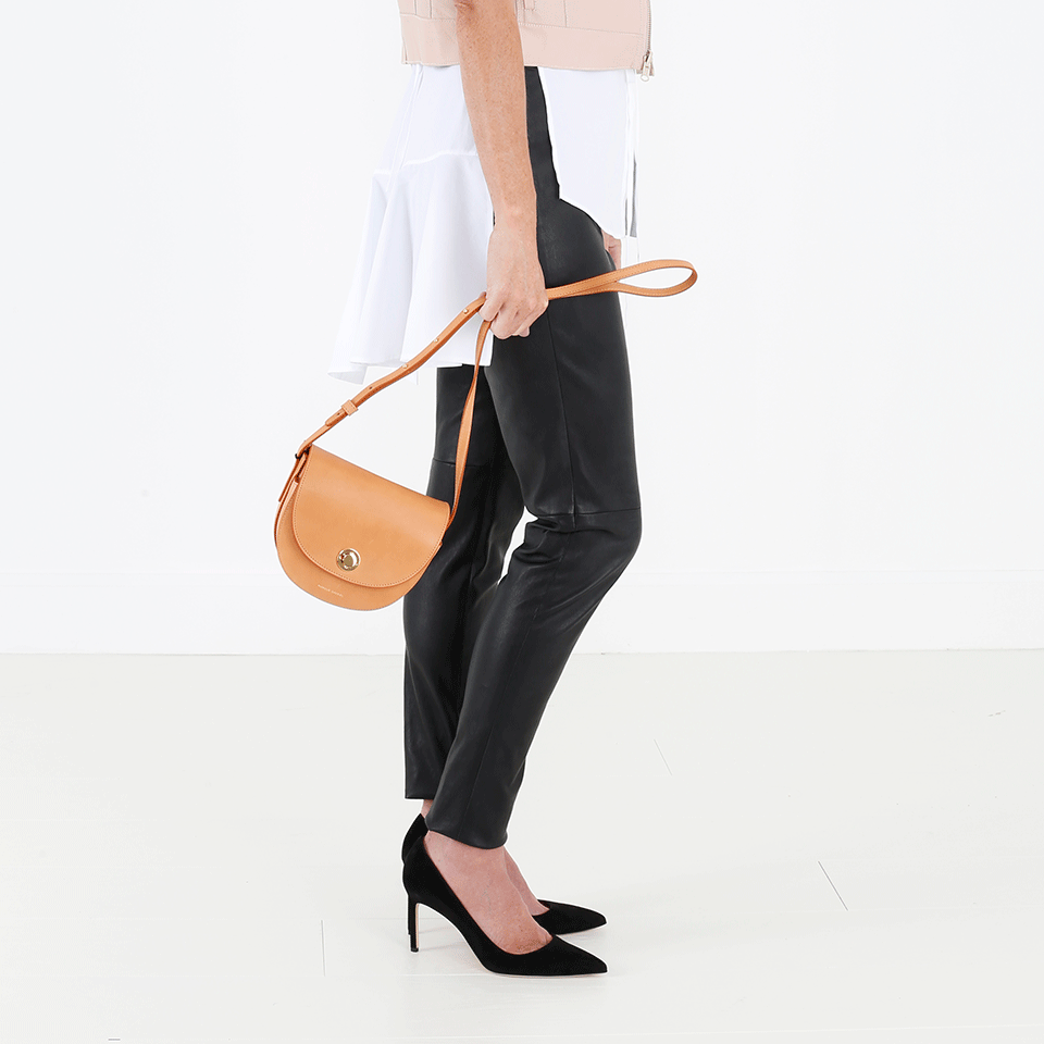 MANSUR GAVRIEL-Mini Saddle Bag-CAMMELLO