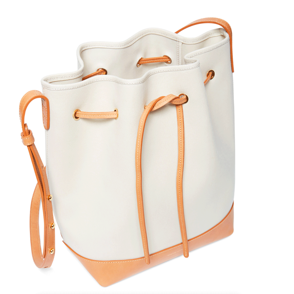 MANSUR GAVRIEL-Canvas Bucket Bag-CRM/CRM