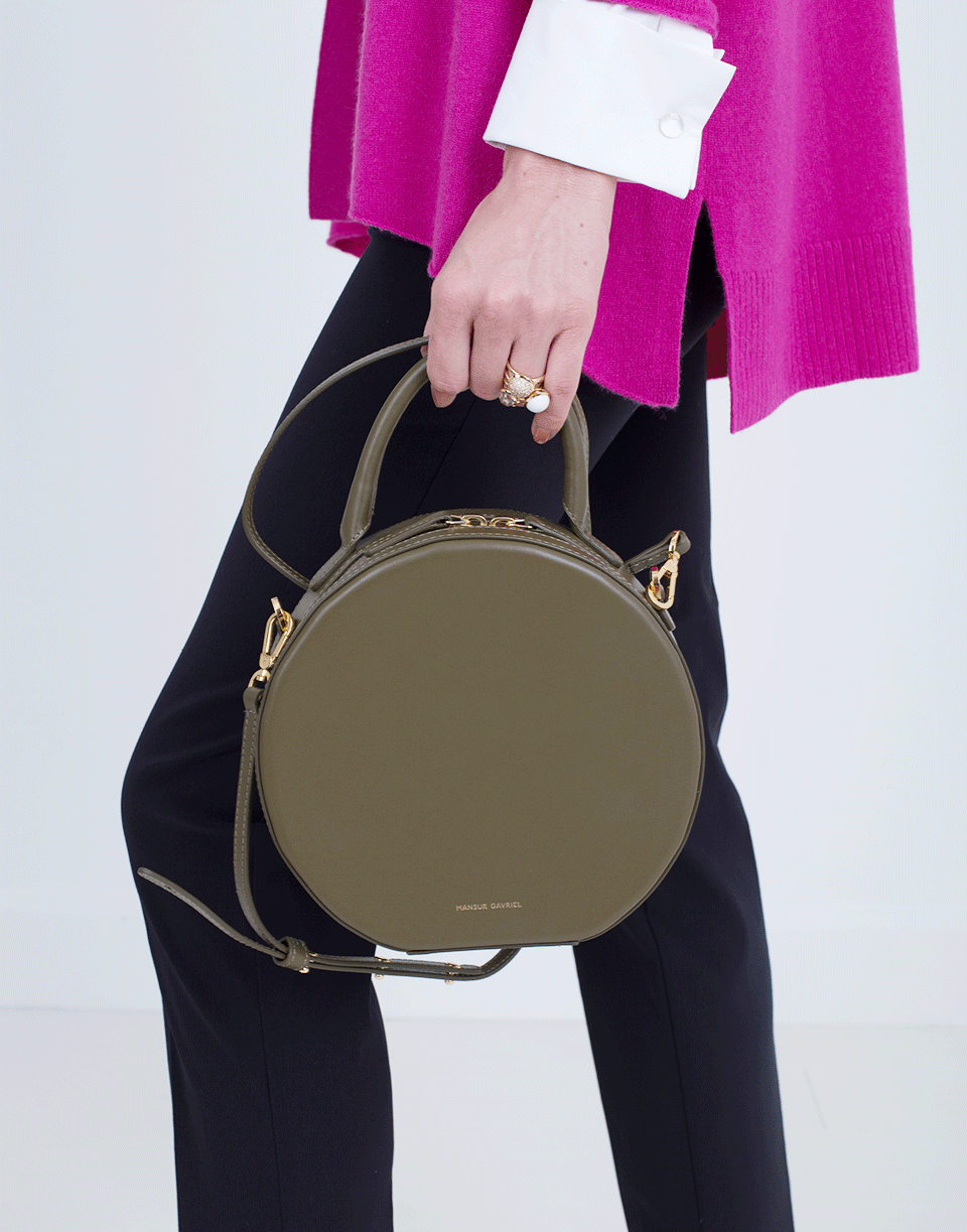 MANSUR GAVRIEL-Circle Crossbody-OLIVE