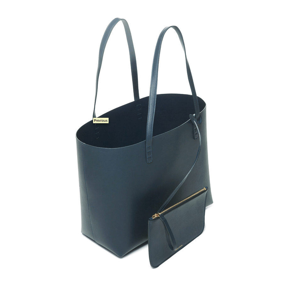 MANSUR GAVRIEL-Large Calf Coated Leather Tote-BLU/BLU