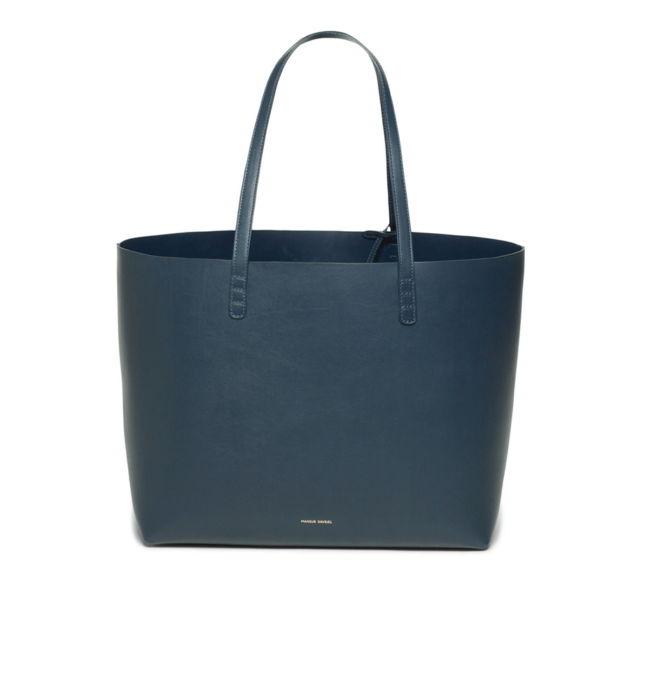 MANSUR GAVRIEL-Large Calf Coated Leather Tote-BLU/BLU