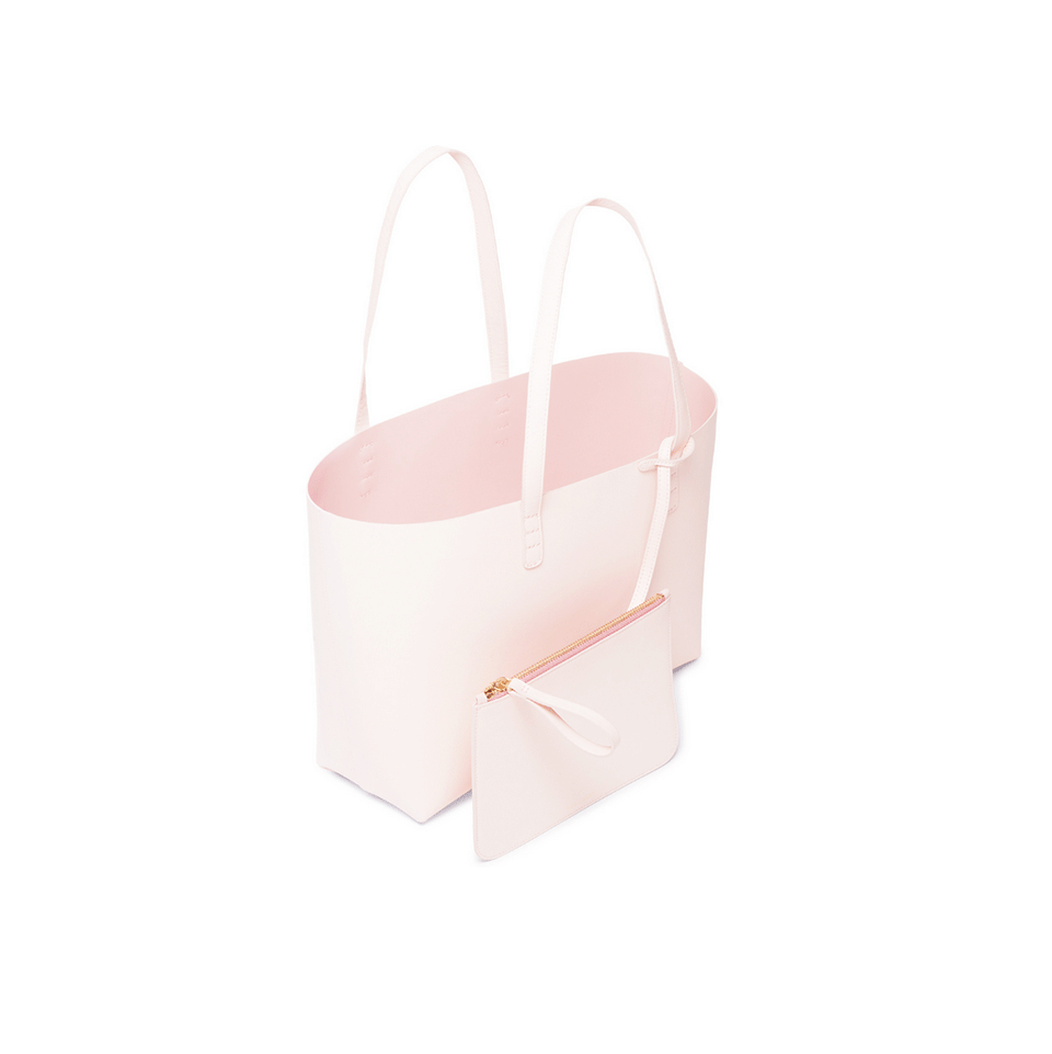 MANSUR GAVRIEL-Small Calf Coated Leather Tote-ROSA/ROS