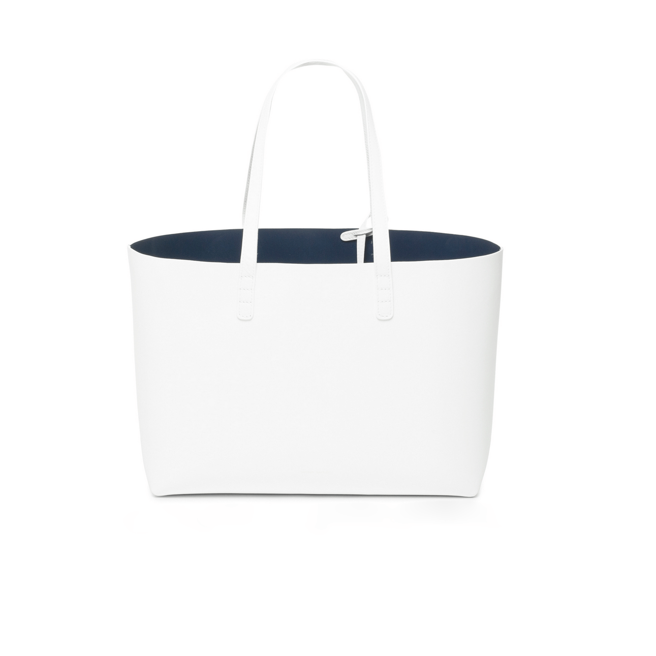 MANSUR GAVRIEL-Small Calf Leather Tote-WHT/BLUE