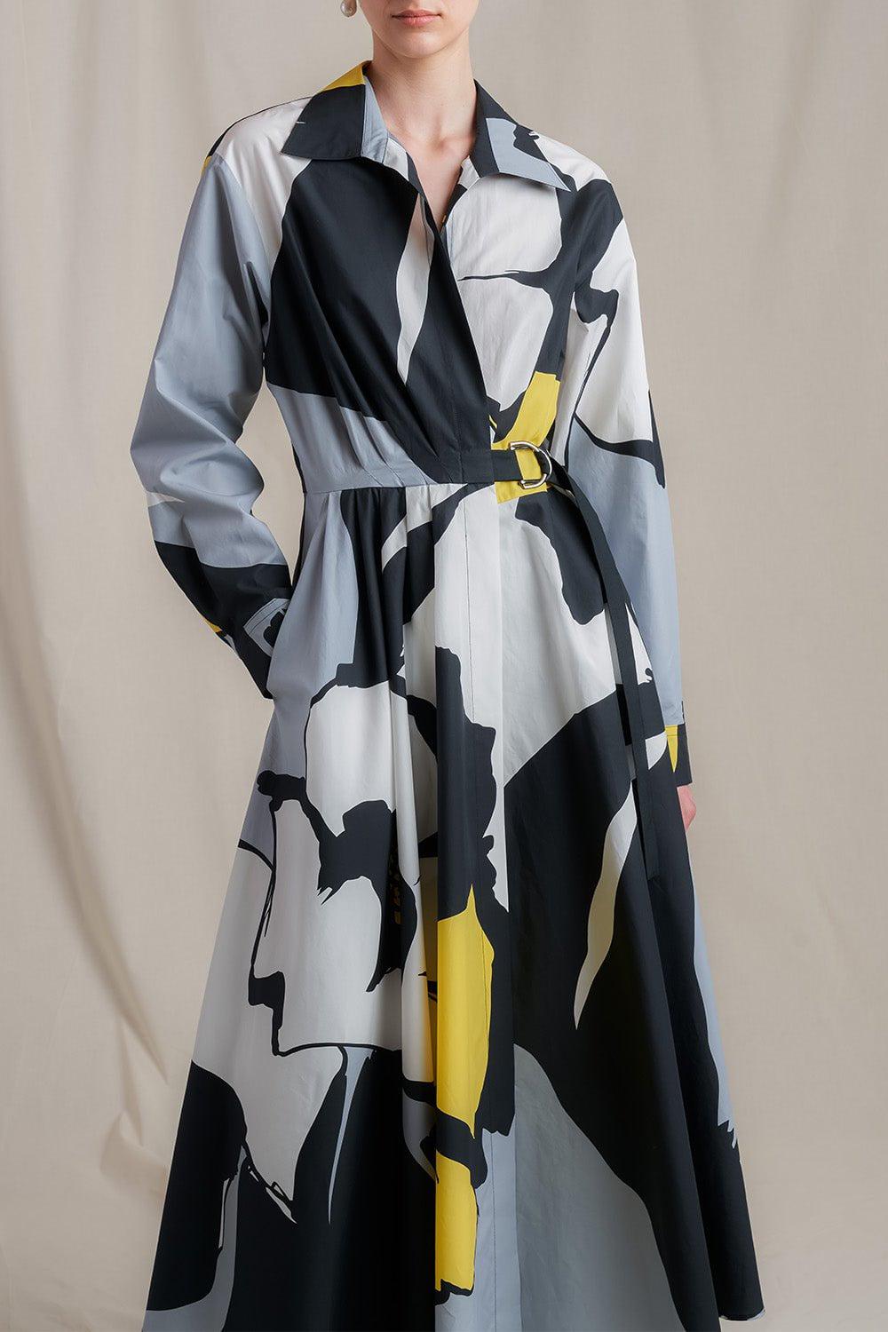 MANTU-Printed Chemisier Dress-
