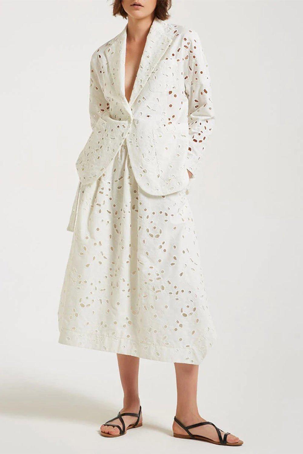MANTU-Lace Midi Skirt-