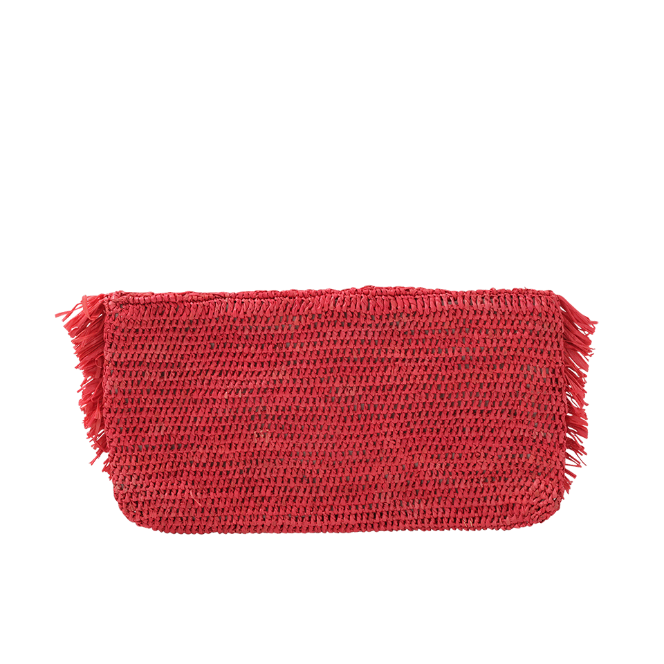 MAR Y SOL-Giselle Scallop Fringe Clutch-CORAL