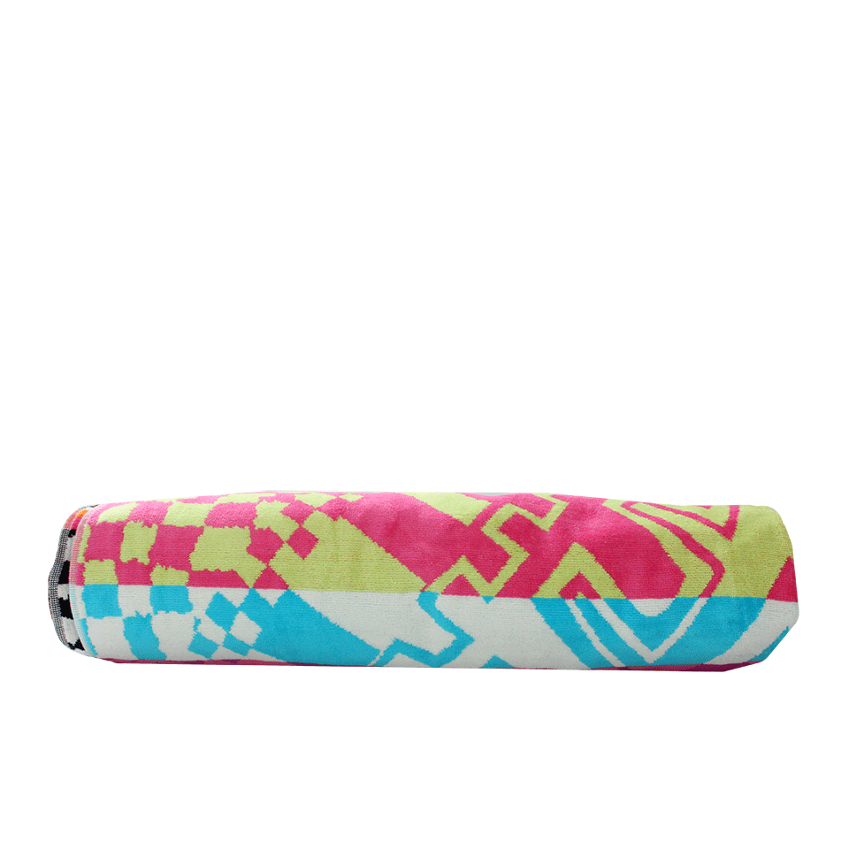 MARA HOFFMAN-Horizon Beach Towel-WHT/MLTI