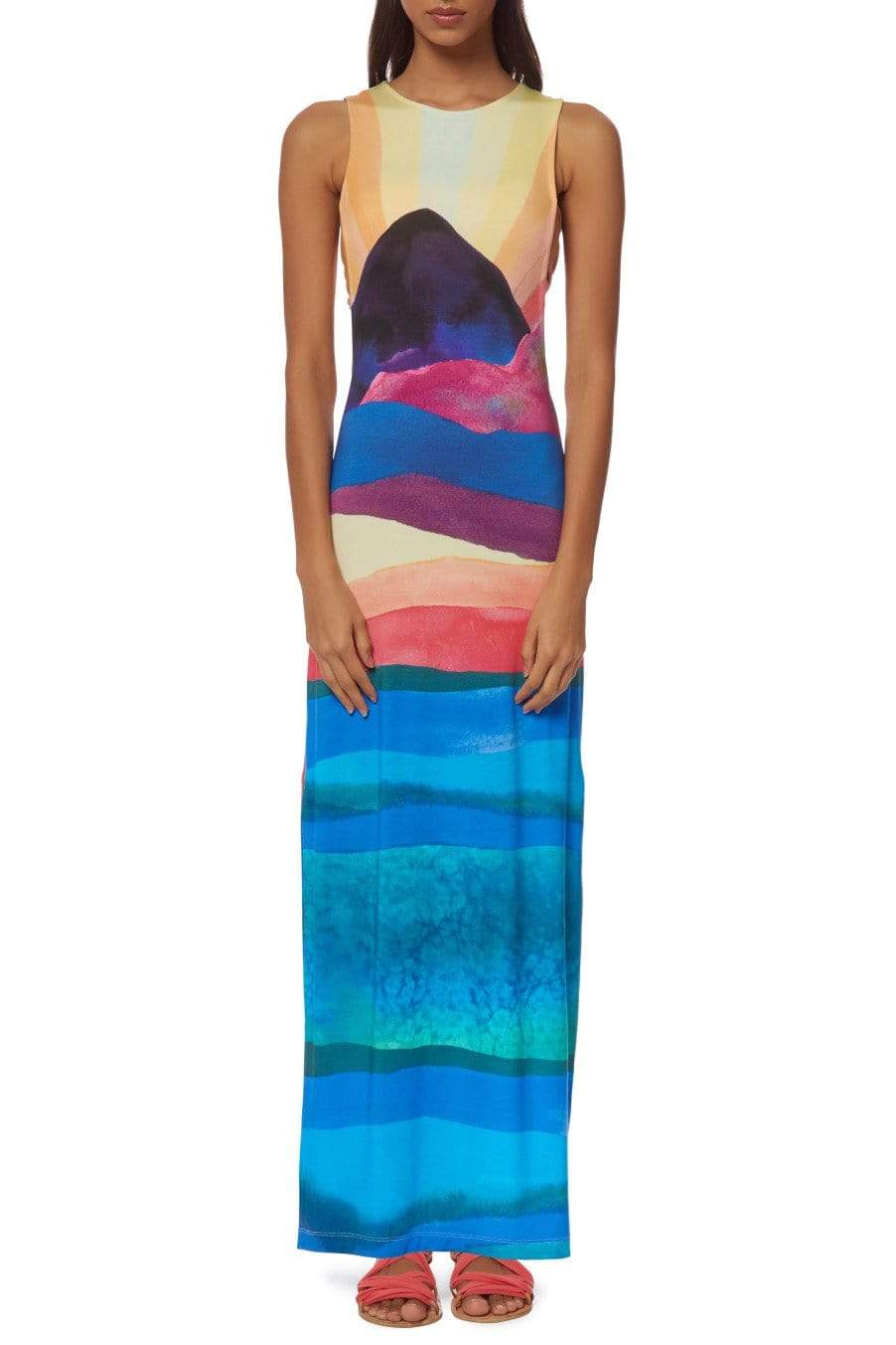 MARA HOFFMAN-Tie Back Maxi Dress-
