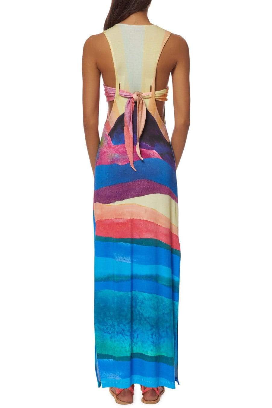 MARA HOFFMAN-Tie Back Maxi Dress-