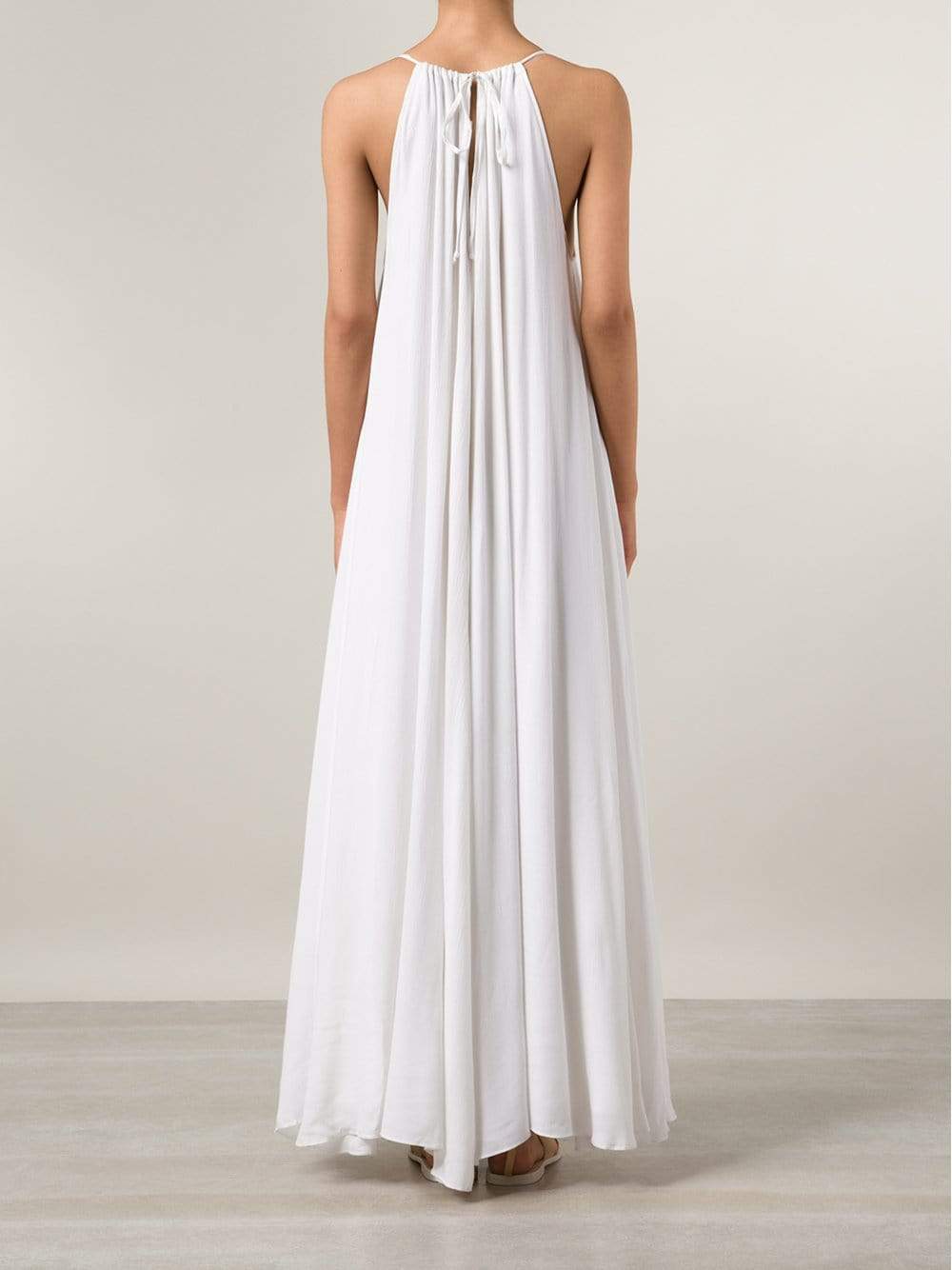 MARA HOFFMAN-Linen Beaded Trapeze Dress-