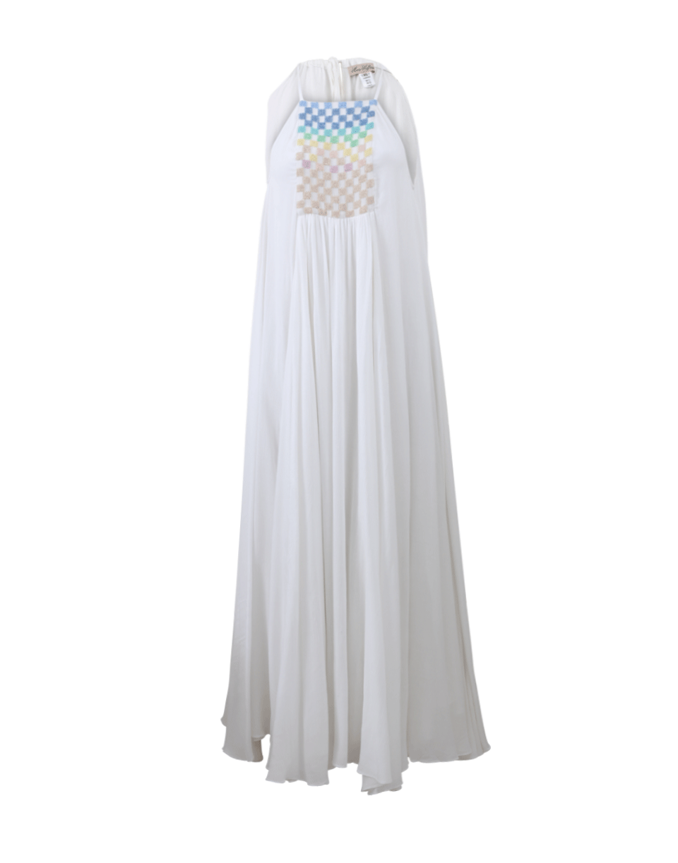 MARA HOFFMAN-Linen Beaded Trapeze Dress-
