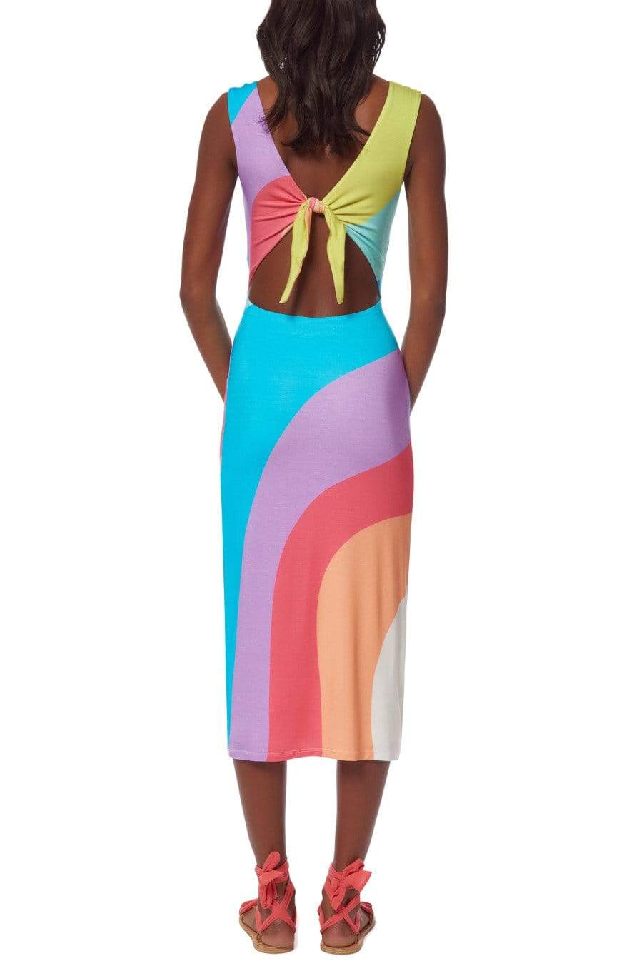 MARA HOFFMAN-Tie Back Midi Dress-