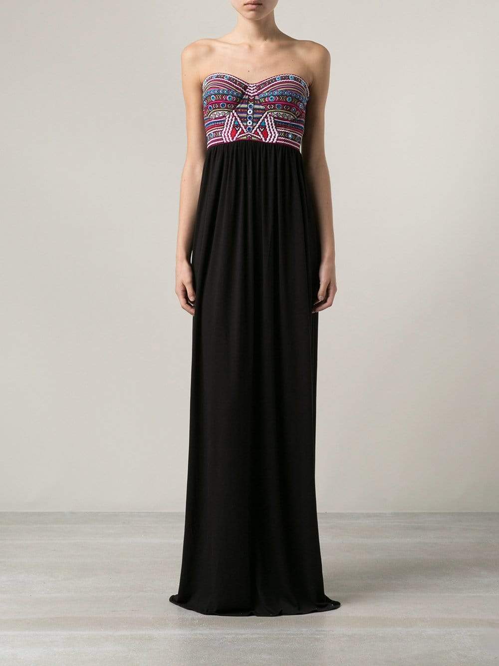 MARA HOFFMAN-Mirror Embroidered Strapless Dress-