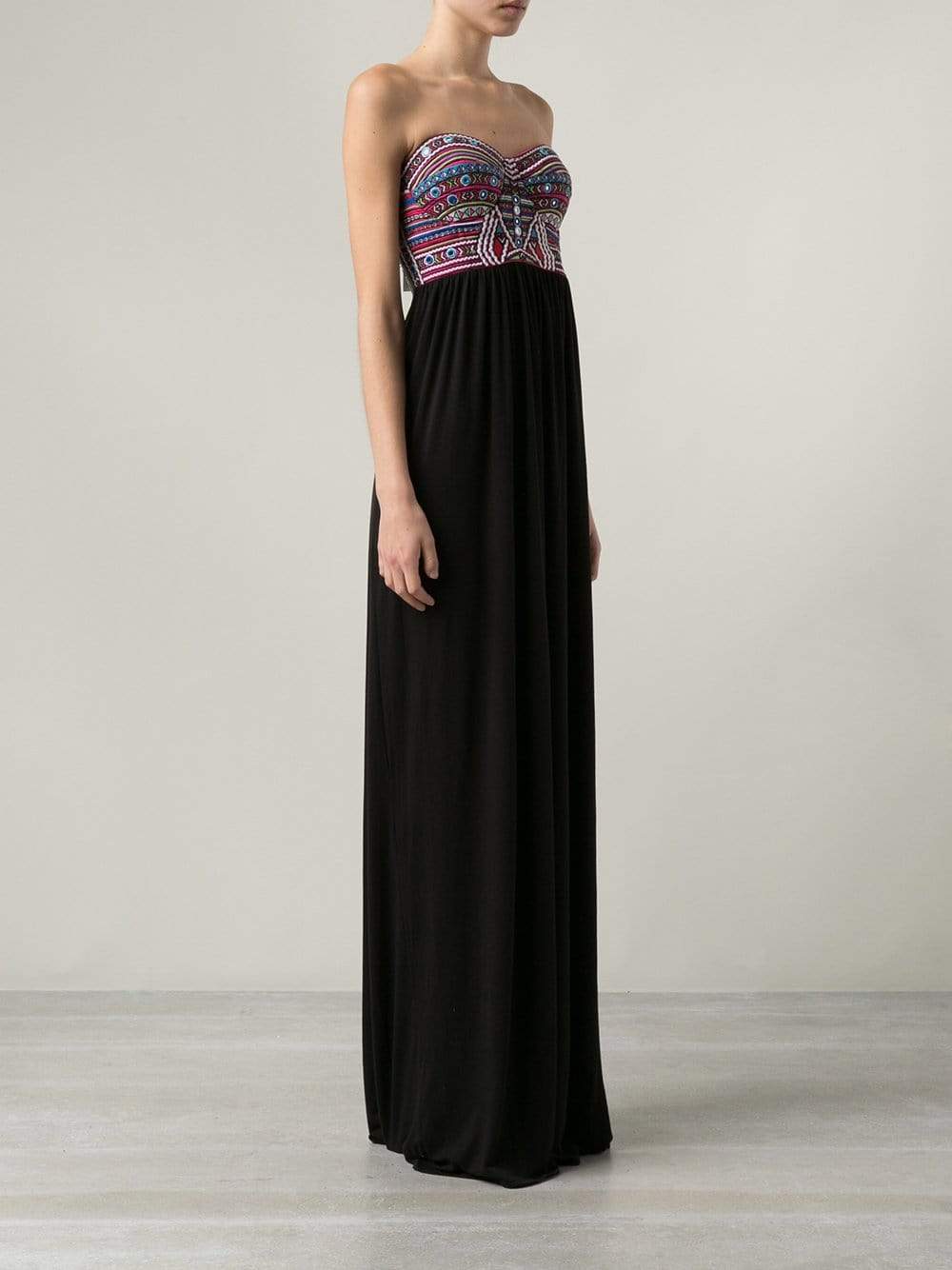 MARA HOFFMAN-Mirror Embroidered Strapless Dress-
