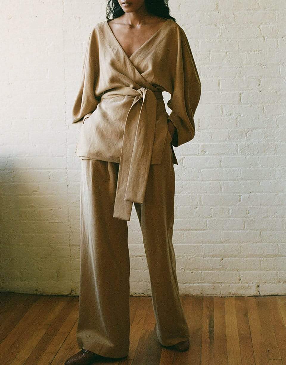 MARA HOFFMAN-Brown Woven Mari Pant-