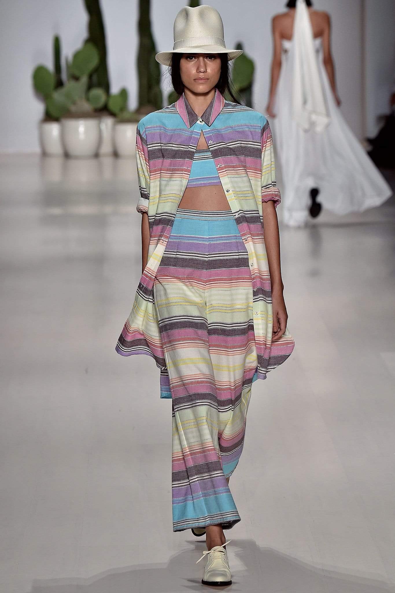 MARA HOFFMAN-Gauze Crop Top-