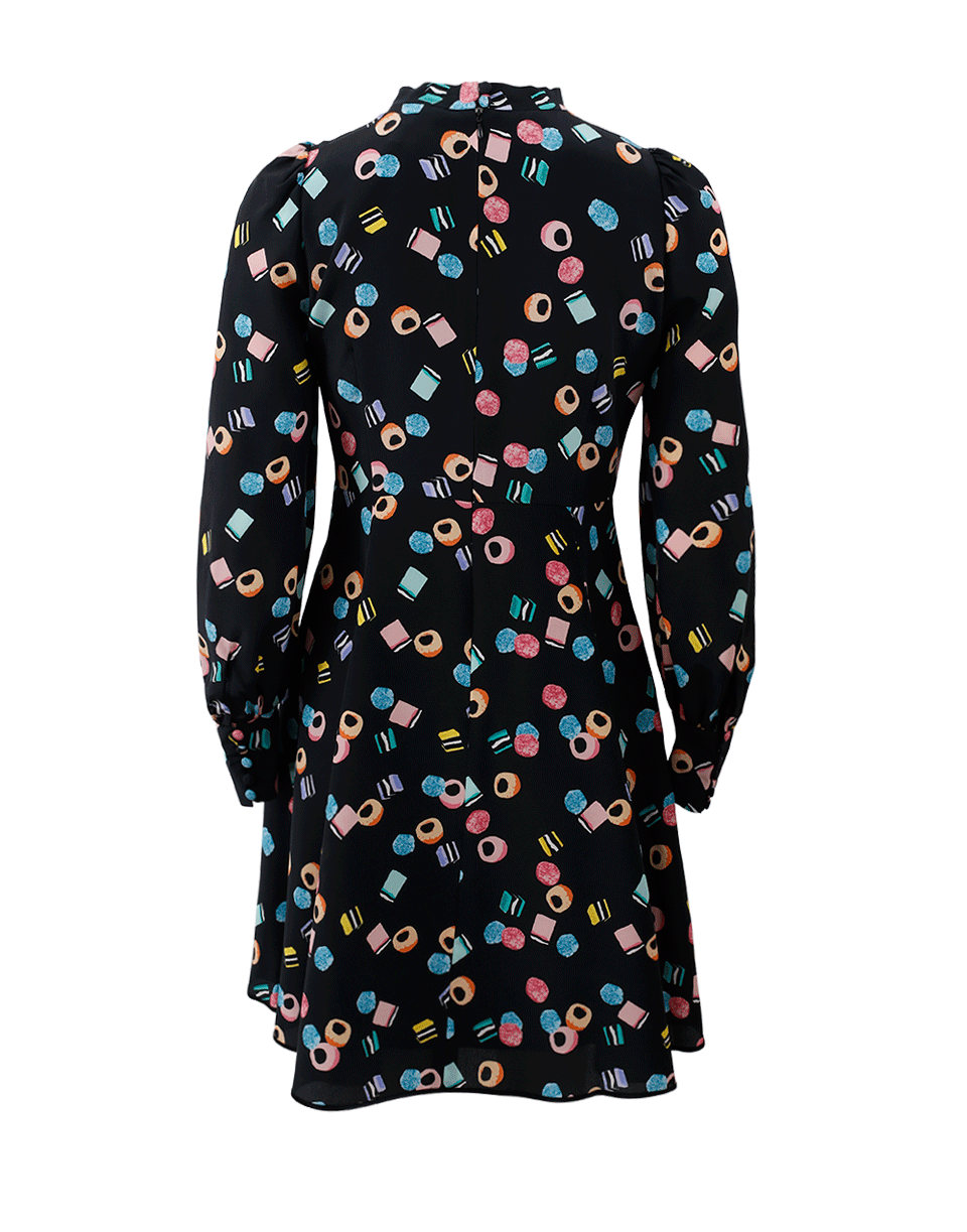 MARC JACOBS-Neck Tie Print Dress-BLACK