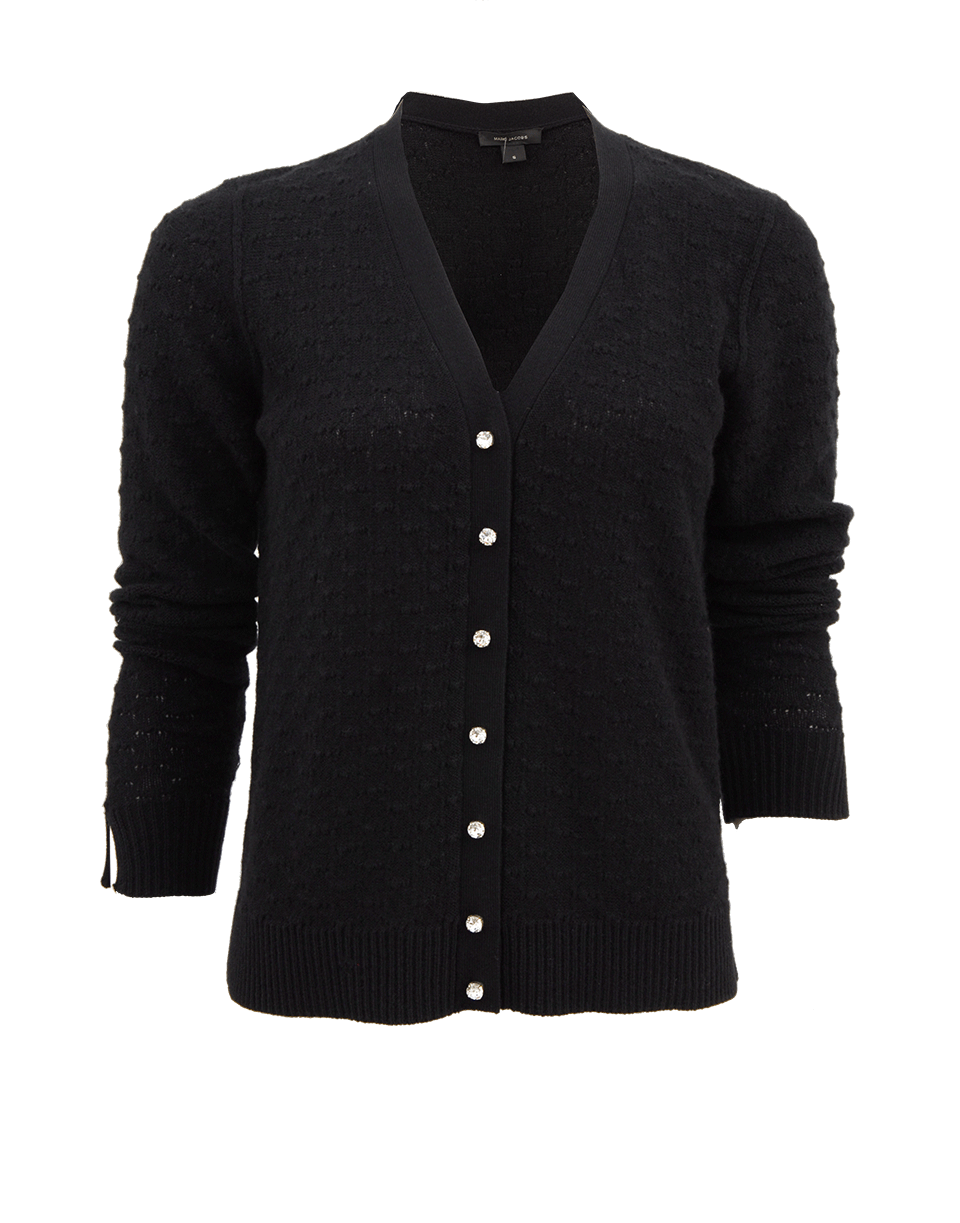 MARC JACOBS-Black V-Neck Cardigan-BLACK