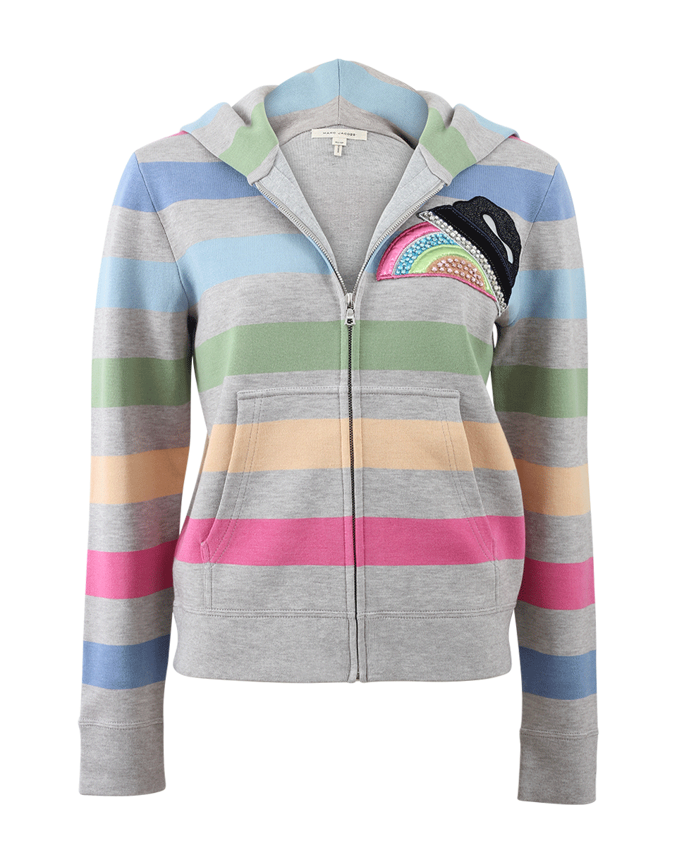 MARC JACOBS-Striped Sweater Hoodie-