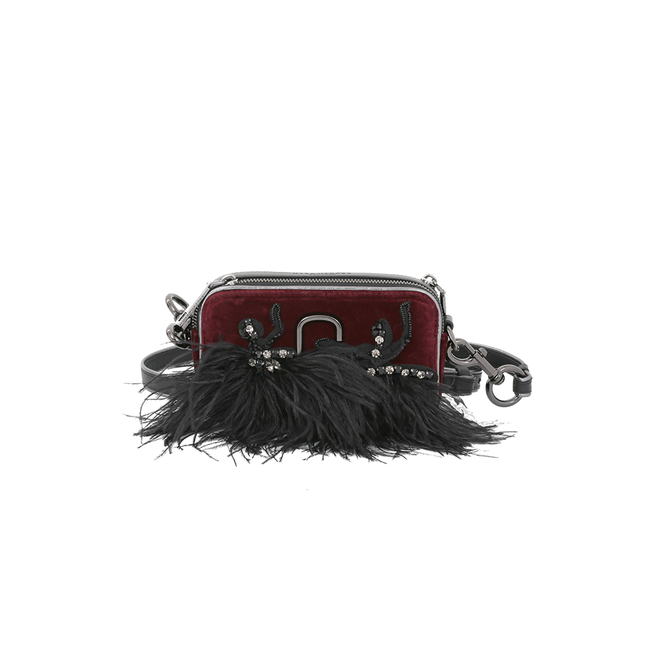 MARC JACOBS-Camera Feather Bag-BORDEAU