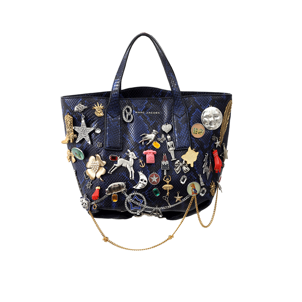 MARC JACOBS-Mini Embellished Wingman Shopping Bag-COBALT