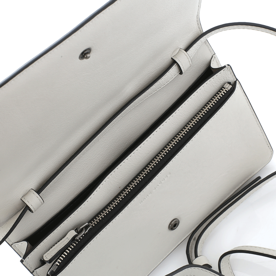MARC JACOBS-Leather Strap Wallet-DOVE